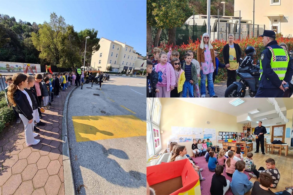 Dubrovačka prometna policija učila župske pred&scaron;kolce kako sigurno doći do &scaron;kole (FOTO)