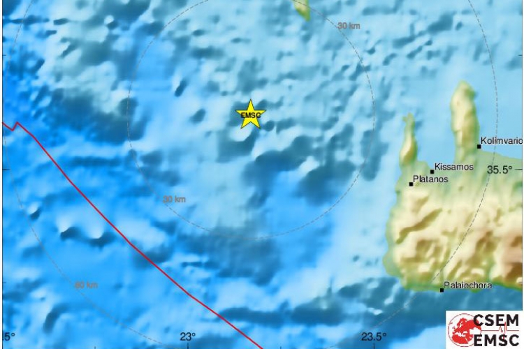 Jutros novi jaki potres, epicentar kod grčkog otoka Kreta magnitude 6.0 po Richteru