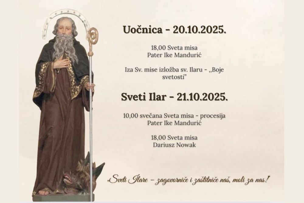 Proslavu blagdana Svetog Ilara, nebeskog za&scaron;titnika Župe Mlini predvodi pater Ike Mandurić