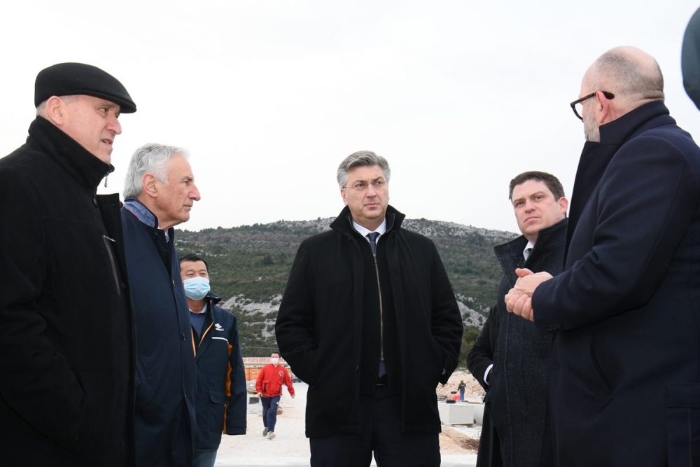 Predsjednik Vlade obišao Pelješki most i dao punu podršku planiranim projektima županije