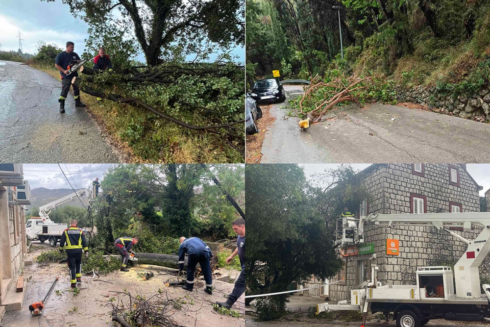 Posljedice nevremena; Župski DVD jutros na osam intervencija pilanja grana i ispumpavanja vode (FOTO)