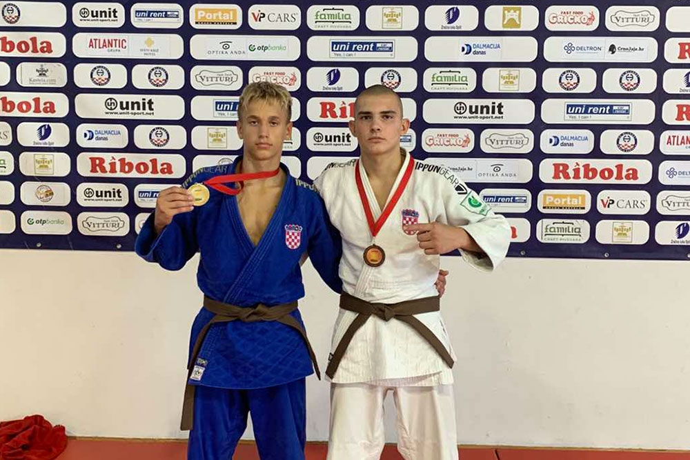 Uspjeh župskog Judo kluba; Luk&scaron;a Brajčić zlatni, a Ivano Sabljo brončani na Ka&scaron;tela openu