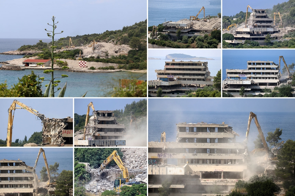 Strojevi tvrtke Eurco "progutali" ex Hotel Pelegrin za dvadesetak dana (FOTOGALERIJA)