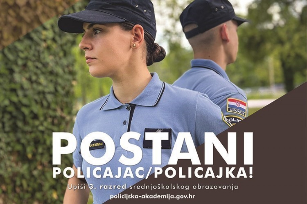 Policija objavila Natječaj za upis u III. razred srednje Policijske &scaron;kole &bdquo;Josip Jović&ldquo;