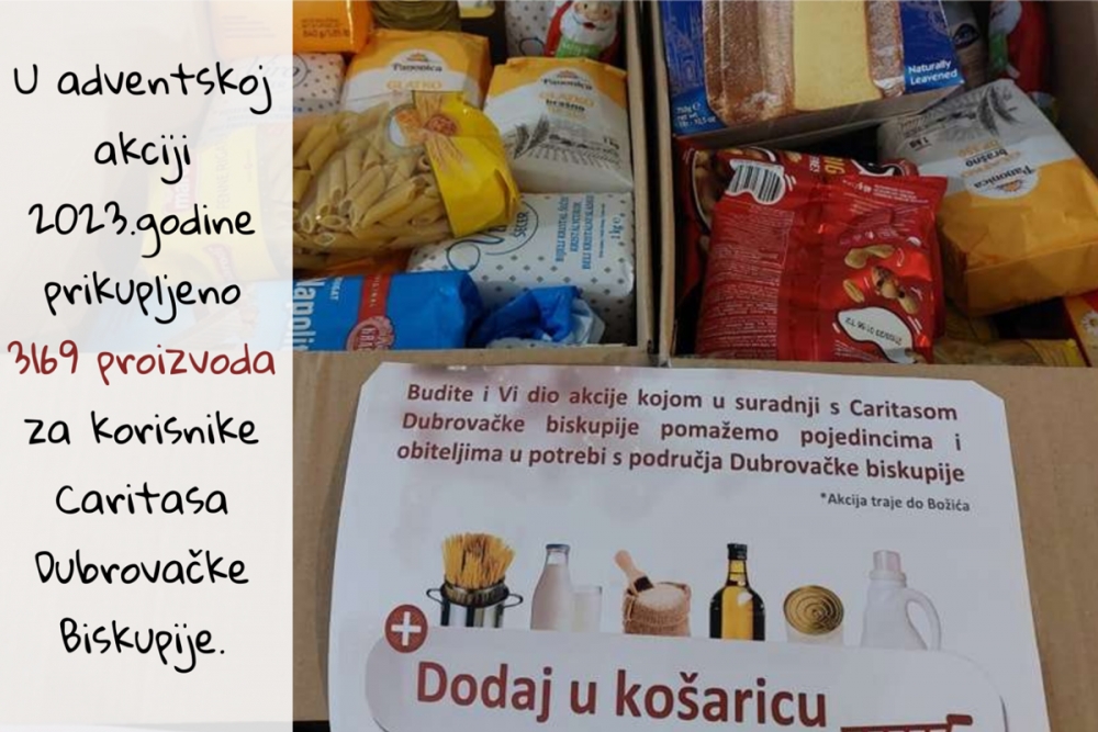 U Caritasovoj adventskoj akciji &ldquo;Dodaj u ko&scaron;aricu&rdquo; prikupljeno 3169 proizvoda
