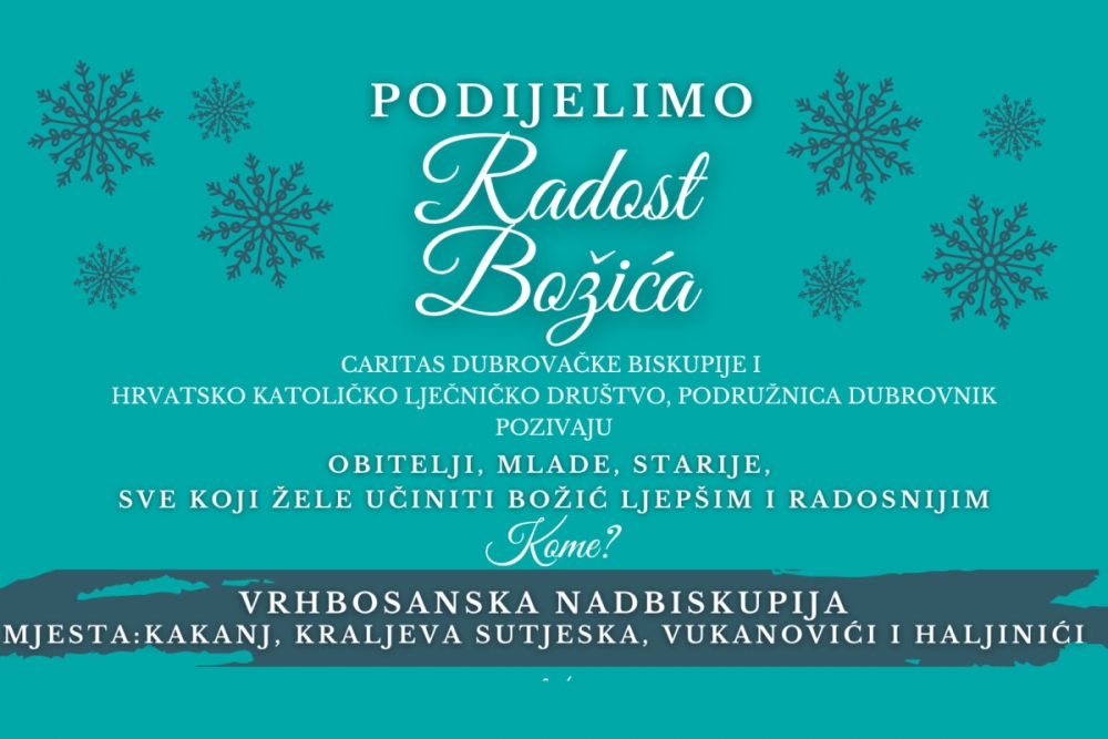 Za vikend na Pilama Caritasova humanitarna akcija &ldquo;Podijelimo radost Božića&rdquo;