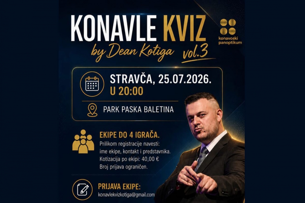 &rdquo;KONAVLE KVIZ&rdquo; na Stravči: Otvorene prijave za treće zabavno natjecanje uz lovca Deana Kotigu!