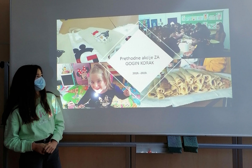 Župska &scaron;kola nastavlja humanitarnu akciju ZA GOGIN KORAK - Prodaja majica s logom akcije