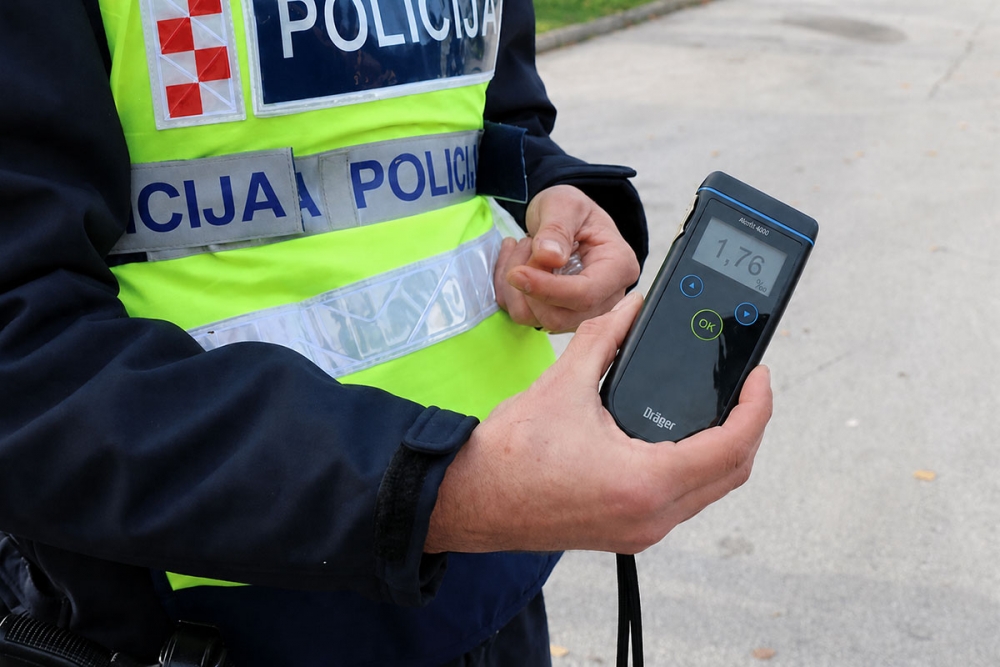 Kroz Zaton vozio s 1,76 promila; 49-godi&scaron;njaku kazna od 1.320 eura i 3 mjeseca bez dozvole