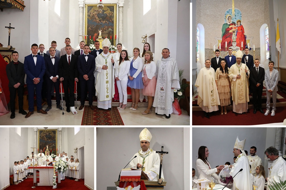 Biskup Roko Glasnović pohodio župe Brgat i Postranje i podijelio sakrament Sv. potvrde 21 krizmaniku (FOTO)