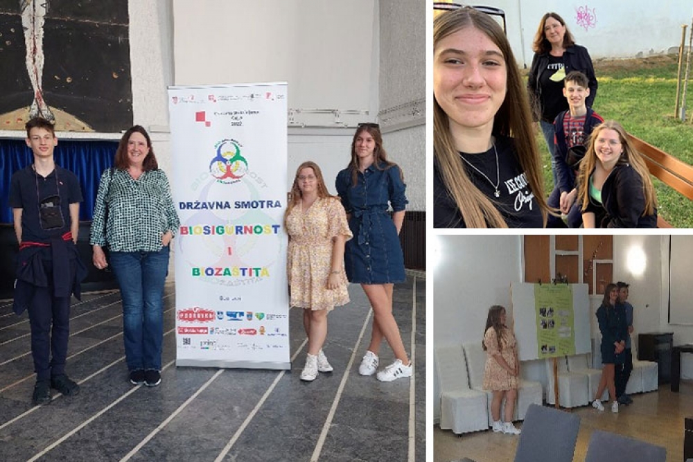 Uspjeh župskih učenika na državnim natjecanjima, među troje najboljih na Državnoj smotri Biosigurnost i bioza&scaron;tita